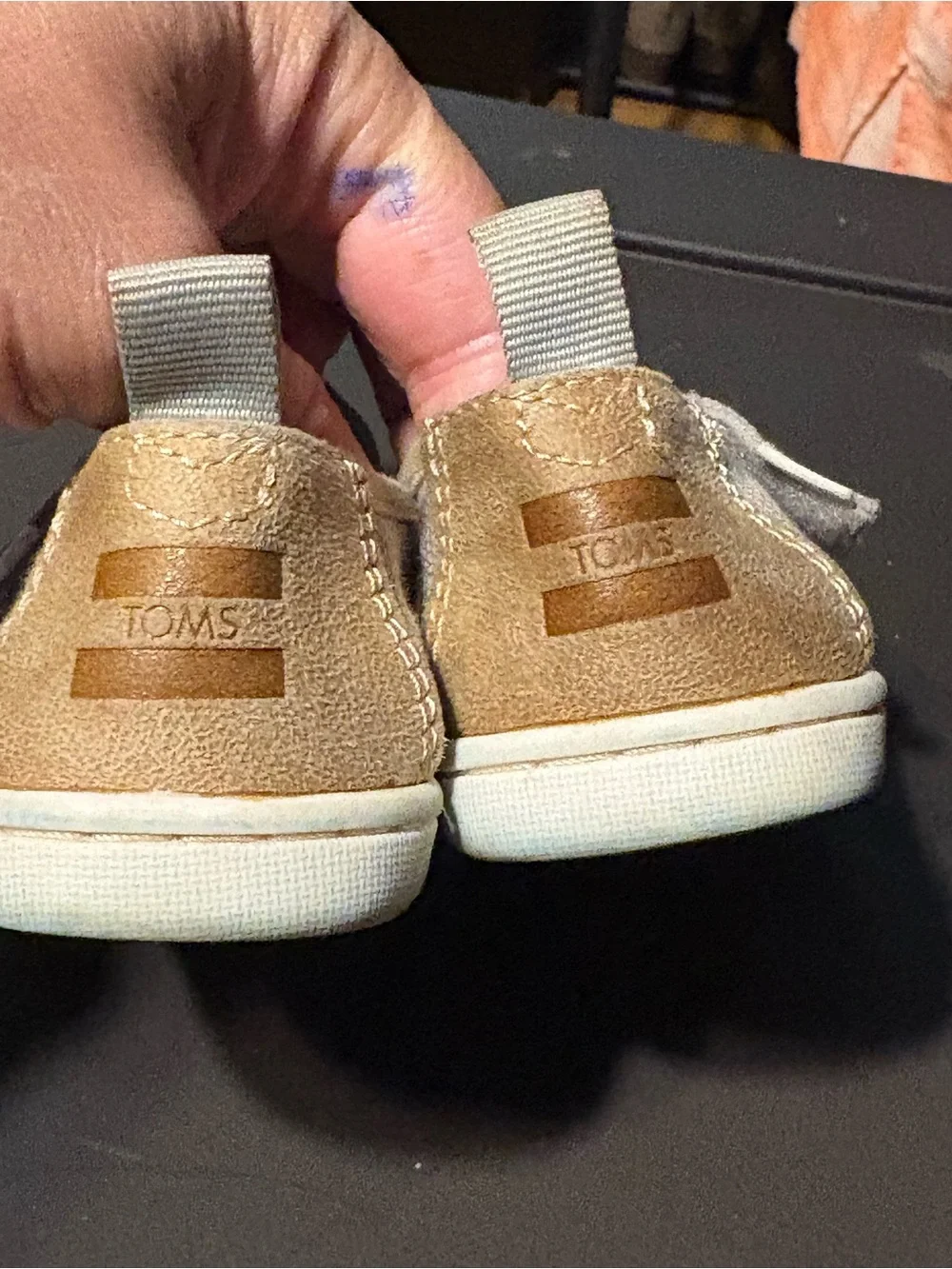 Toms Kids Slip-On Canvas Sneakers in Light Taupe